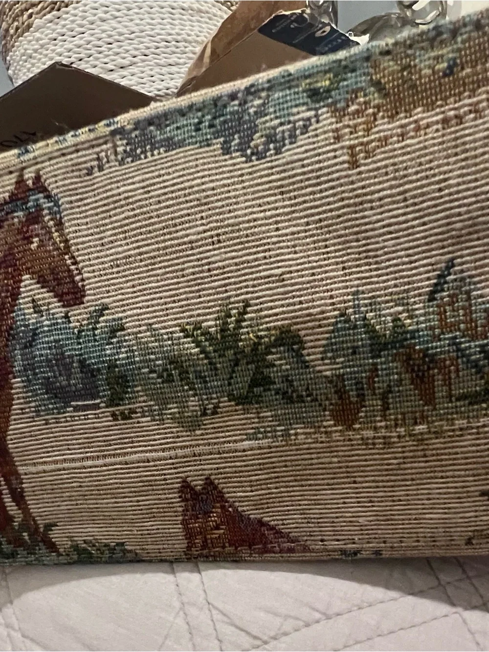 Vintage Jade Equestrian Southwestern Horse Tapestry Tote Bag